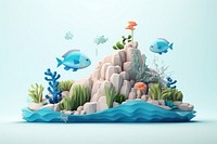 Sea aquarium outdoors cartoon. AI generated Image by rawpixel.