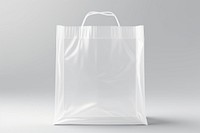 Plastic bag white white background. 