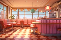 Restaurant cafeteria furniture cartoon. AI generated Image by rawpixel.