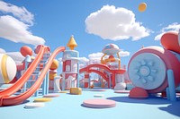 Playground outdoors architecture recreation. AI generated Image by rawpixel.