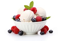 Cream blueberry dessert berries. AI generated Image by rawpixel.