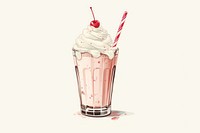 Milkshake dessert drink cream. 