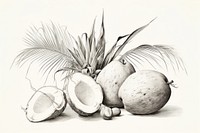 Drawing fruit sketch plant. AI generated Image by rawpixel.