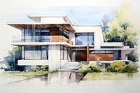 House architecture building villa. 