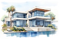 House architecture building villa. AI generated Image by rawpixel.