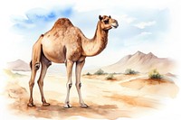 Camel desert mammal sunlight. AI generated Image by rawpixel.
