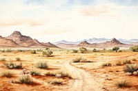 Desert landscape outdoors nature. AI generated Image by rawpixel.