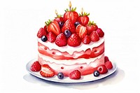 Cake strawberry dessert fruit. 