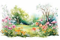 Outdoors painting nature flower. 