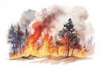 Fire wildfire destruction landscape. AI generated Image by rawpixel.