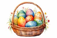 Basket egg easter celebration. AI generated Image by rawpixel.