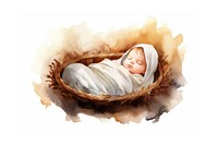 Baby portrait newborn white background