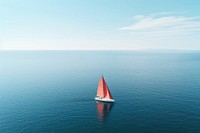 Sailboat ocean outdoors horizon. AI generated Image by rawpixel.