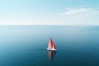 Sailboat ocean outdoors horizon. 