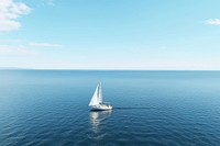 Sailboat watercraft outdoors horizon. AI generated Image by rawpixel.