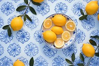 Lemon grapefruit pattern plant. AI generated Image by rawpixel.