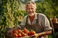 Gardening outdoors smiling holding. 