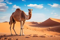 Animal camel outdoors desert. 