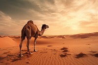 Desert animal camel outdoors. 