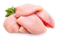 Meat food bird white background