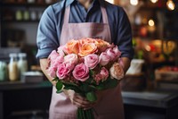 Flower rose holding plant. 