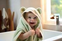 Baby portrait towel photo. 