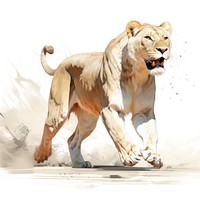 Animal mammal lion carnivora. AI generated Image by rawpixel.