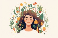 Plant illustrated photography portrait. AI generated Image by rawpixel.