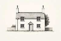 Drawing house architecture building. AI generated Image by rawpixel.