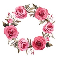 Rose flower wreath plant. AI generated Image by rawpixel.