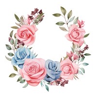 Rose pattern flower wreath. 