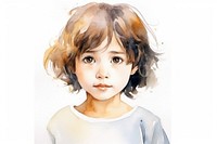 Portrait child photography hairstyle. AI generated Image by rawpixel.