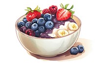 Bowl blueberry dessert fruit. AI generated Image by rawpixel.