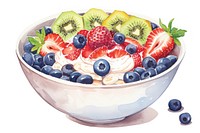 Bowl blueberry berries fruit. 