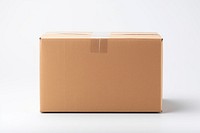 Box cardboard carton white background. 