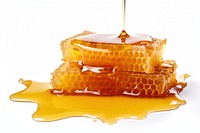 Honey honeycomb white background freshness. AI generated Image by rawpixel.