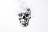 Smoke human human skull monochrome. AI generated Image by rawpixel.