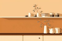 Furniture kitchen shelf wall. 