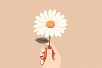 Flower daisy hand holding. AI generated Image by rawpixel.