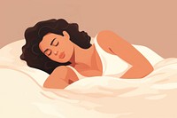 Sleeping adult women bed. AI generated Image by rawpixel.