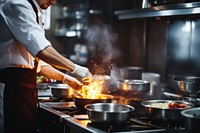 Restaurant cooking kitchen stove. 