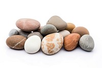 Pebble stone white background variation. AI generated Image by rawpixel.