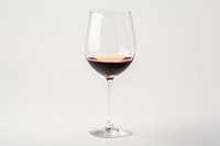 Glass wine drink white background. 