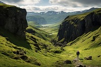 Hiking wilderness landscape adventure. 