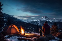 Camping recreation outdoors bonfire. AI generated Image by rawpixel.