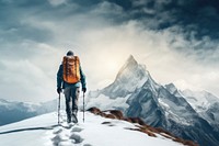 Mountain snow recreation adventure. AI generated Image by rawpixel.