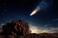 Night astronomy outdoors nature. AI generated Image by rawpixel.