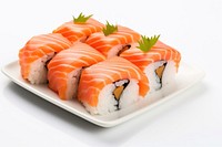 Sushi food seafood salmon. AI generated Image by rawpixel.