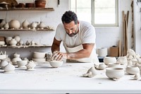 Pottery adult art small business. AI generated Image by rawpixel.
