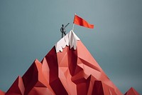 Flag mountain origami paper. 